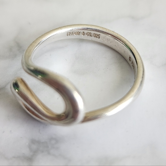TIFFANY & CO. Elsa Peretti Open Wave 925 Silver Ring - Picture 4 of 5